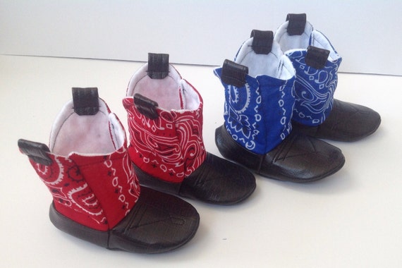 Blue bandana boots deals
