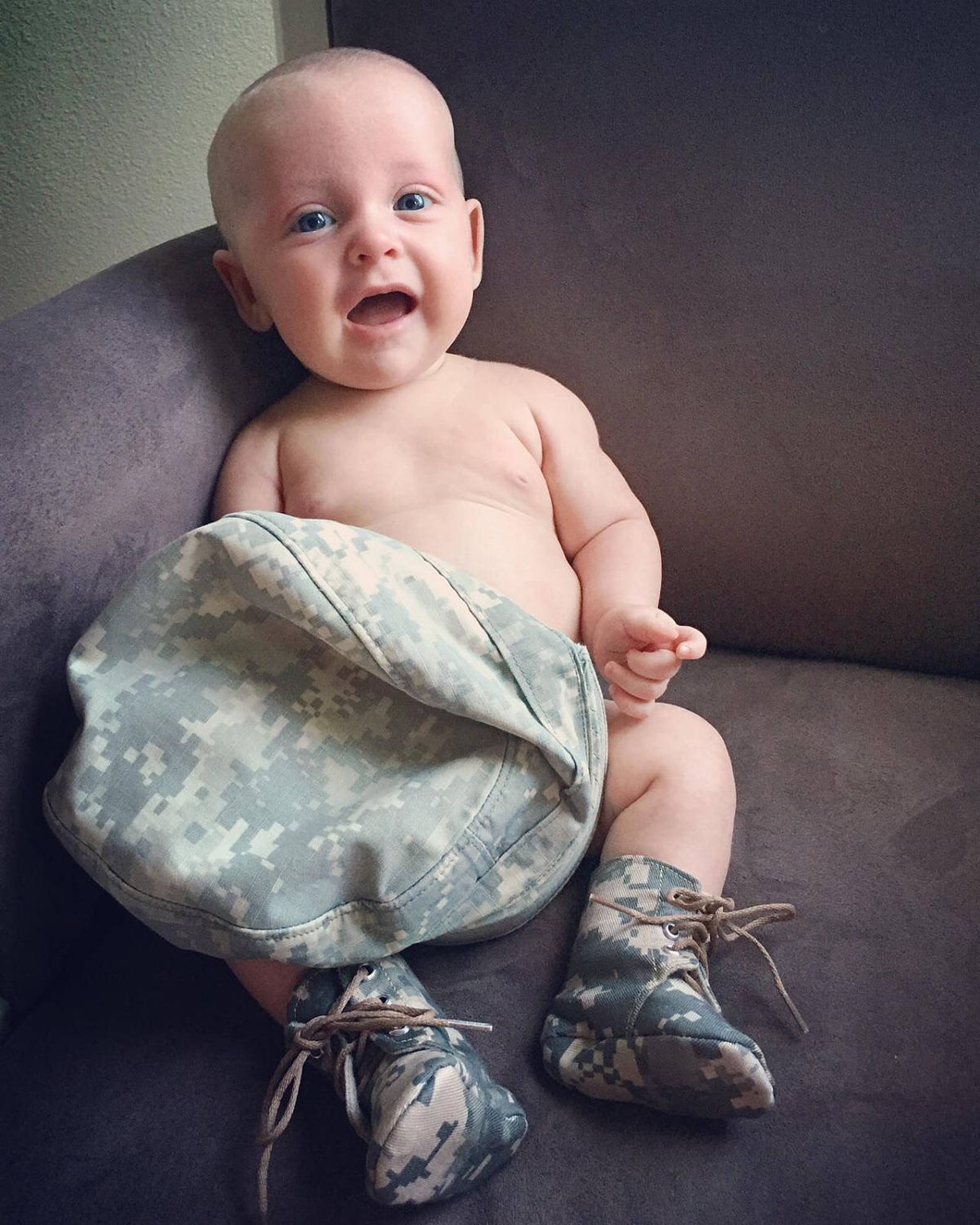 Army Baby Combat Boots ACU Camo Lace Up Boots Newborn size Etsy