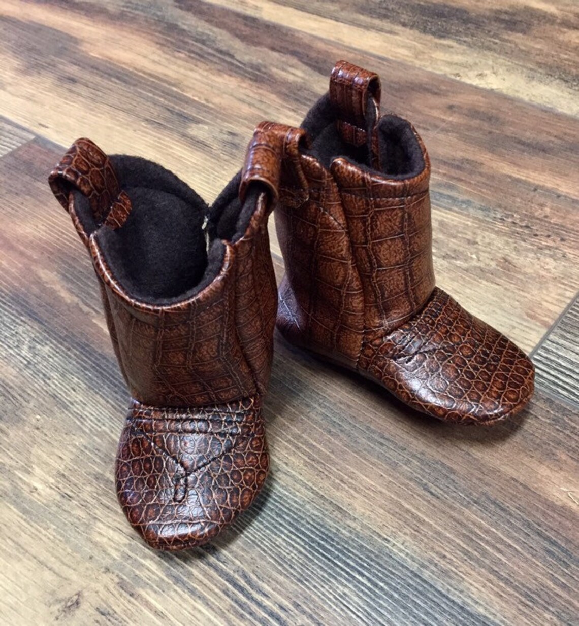 Brown Leather Baby Cowboy Boots Newborn up to 24 Month in Etsy
