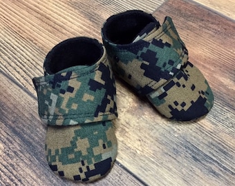 US Marine Corps Baby Shoes with straps | Military Baby Shoes | Newborn size up to 24 Months