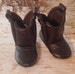 Dark Brown Leather Baby Cowboy Boots | Cowgirl Boots | Faux Leather Boots | Newborn size up to 24 Months 