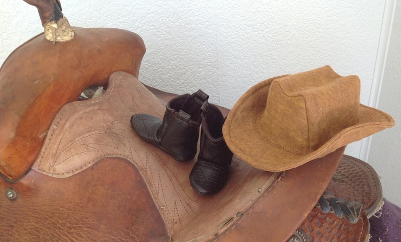 Baby Felt Cowboy Hat | Newborn | Infant | Toddler Sizes Available | PICK YOUR COLOR image 4