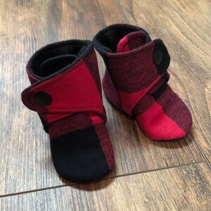 Buffalo Plaid Baby Boots | READY TO SHIP