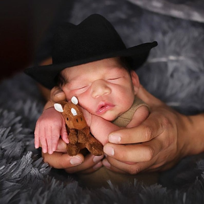 Baby Felt Cowboy Hat Newborn Infant Toddler Sizes Etsy