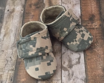 Army Baby Shoes with straps | Military Baby Shoes | Newborn size up to 24 Months