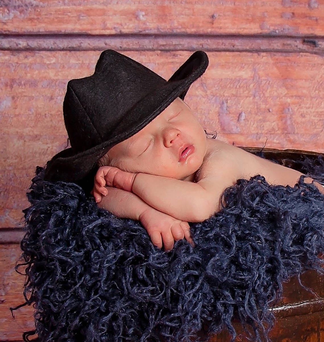 Baby Felt Cowboy Hat Newborn Infant Toddler Sizes Etsy
