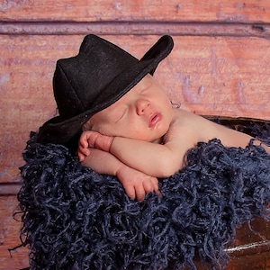 Baby Felt Cowboy Hat | Newborn | Infant | Toddler Sizes Available | PICK YOUR COLOR image 6