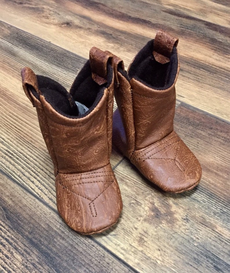 Ostrich Leather Baby Cowboy Boots 