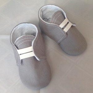 Gray Baby Shoes with Elastic | Newborn size up to 18 Months