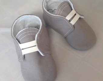 Gray Baby Shoes with Elastic | Newborn size up to 18 Months