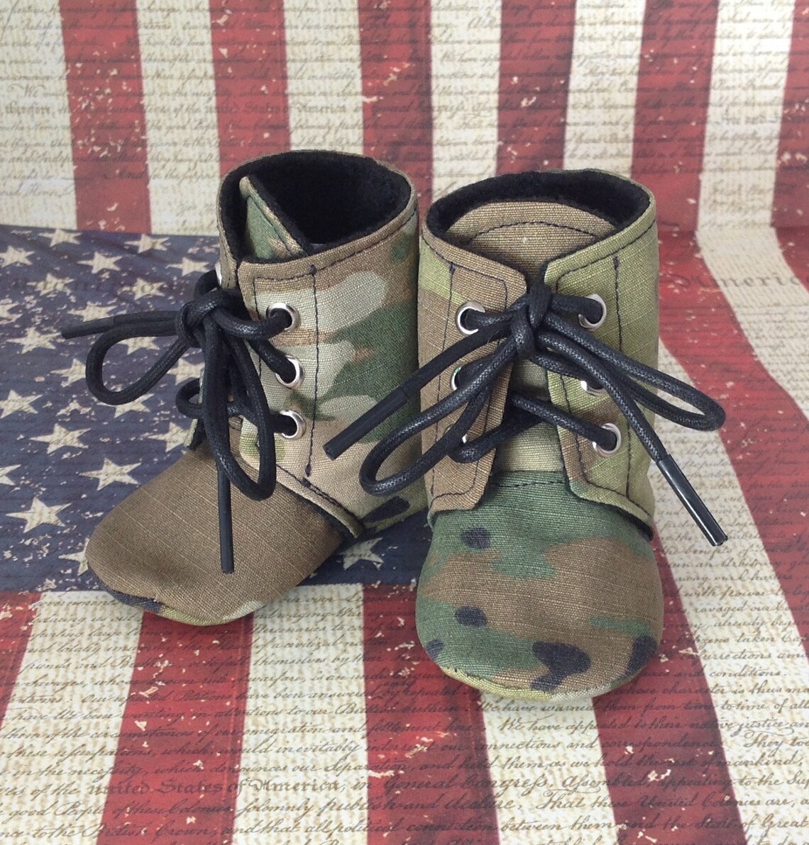 Army Air Force OCP Baby Combat Boots Military Camo Lace Etsy