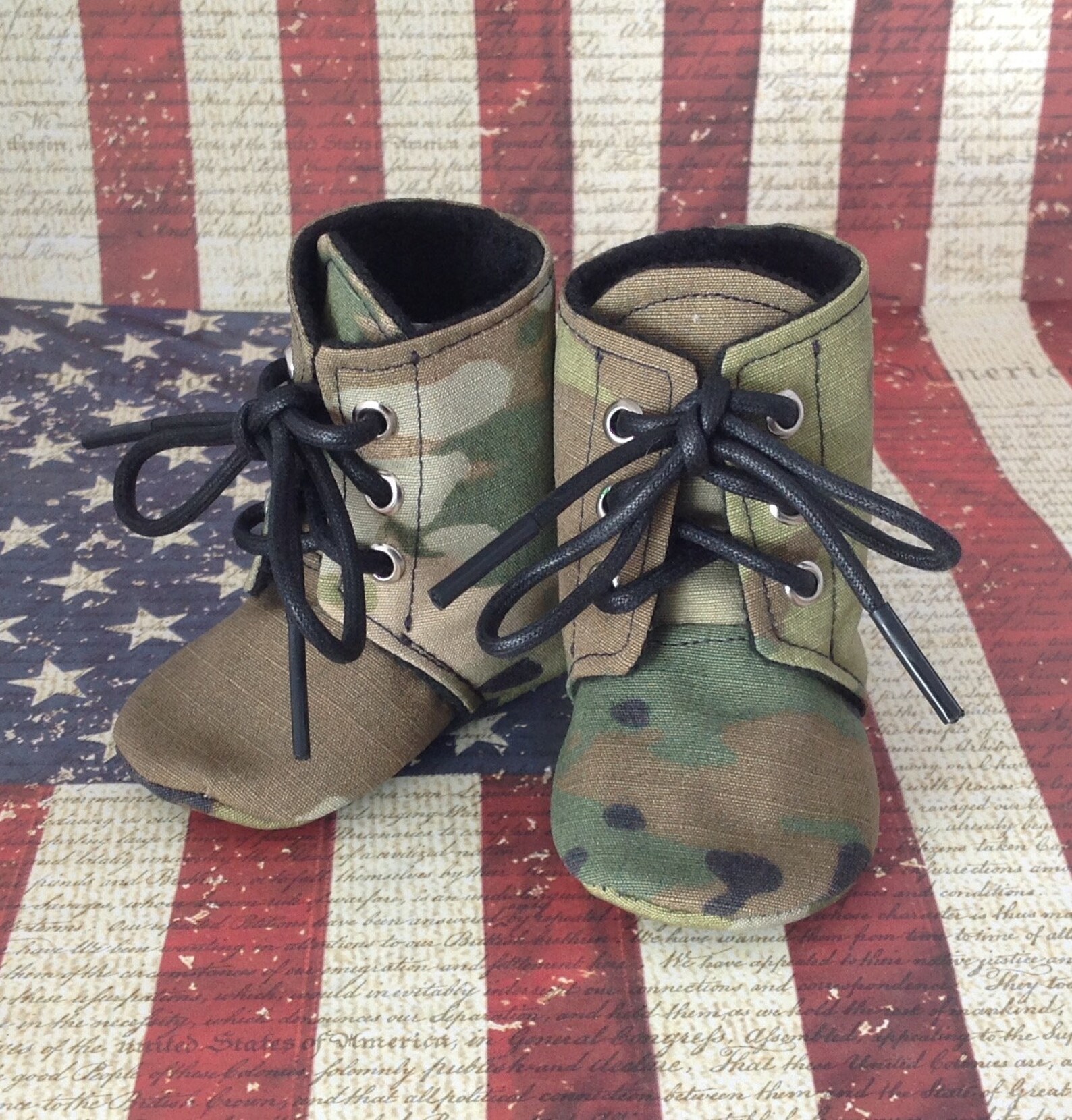 Army Air Force OCP Baby Combat Boots Military Camo Lace Etsy