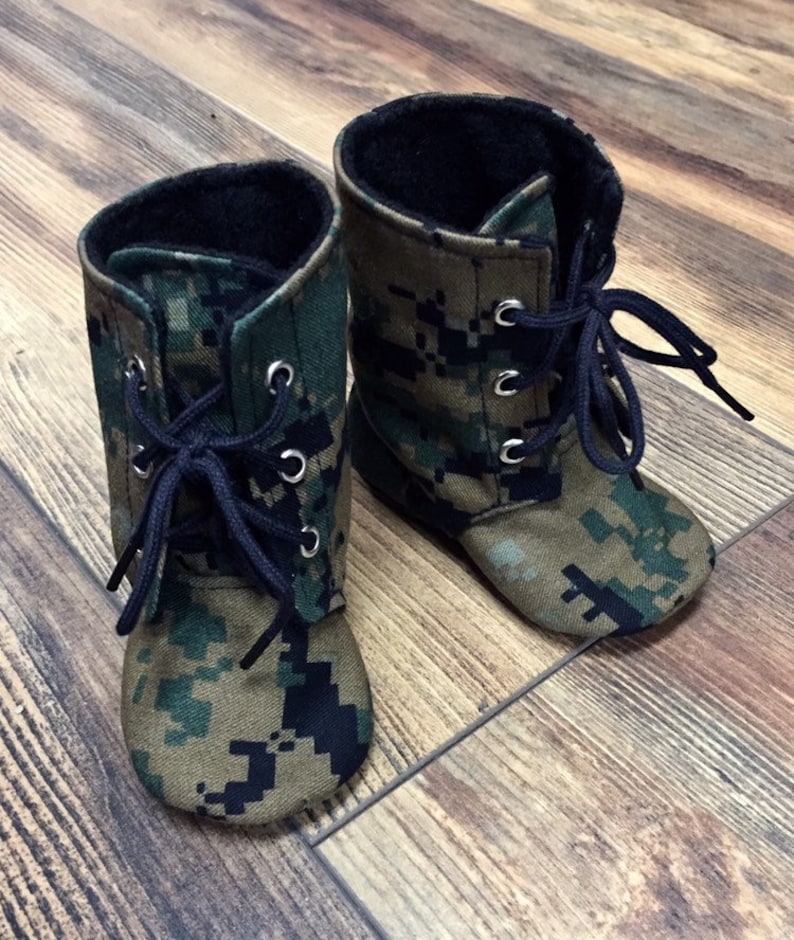 Marine Corps Baby Boots USMC MARPAT Lace up Boots Etsy
