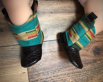 Serape Baby Cowboy Boots | Cowgirl Boots | Faux Leather Boots | Newborn up to 24 Month Sizes