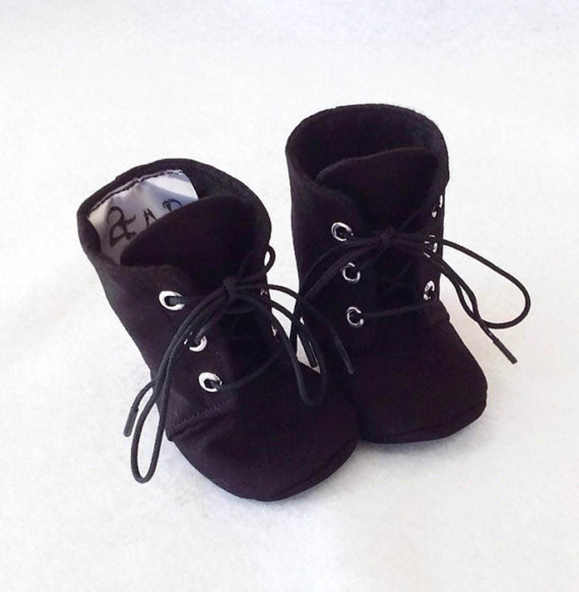 Black Baby Boots Baby Biker Boots Lace up Boots Newborn - Etsy