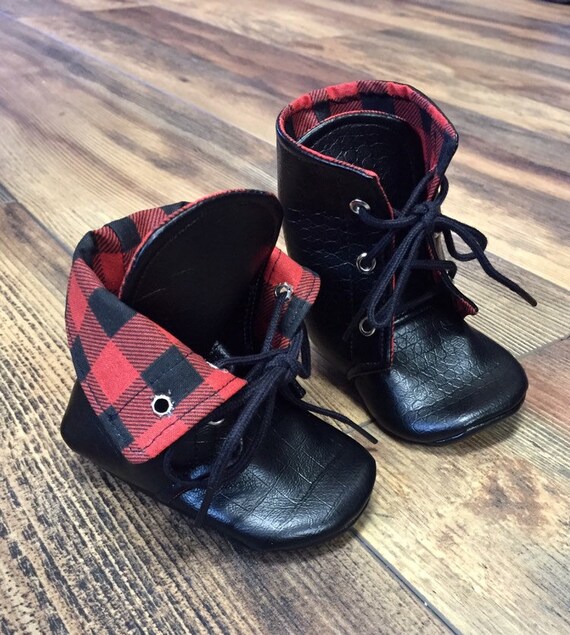 Boots that fold best sale down with plaid