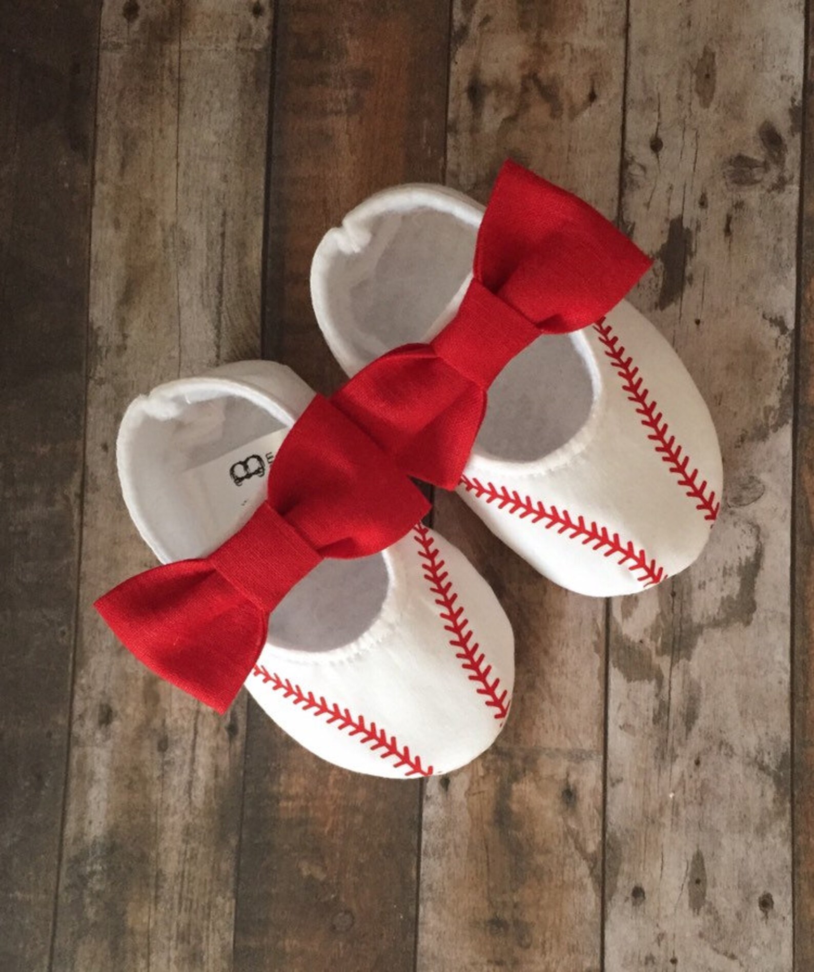 Baseball Baby Girl Shoes With Bows Newborn Size up to 24 Etsy