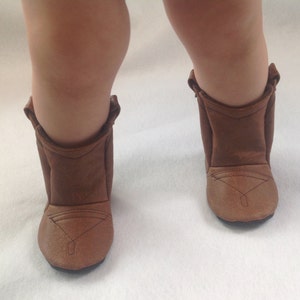 Ostrich Leather Baby Cowboy Boots Cowgirl Boots Faux Leather Boots image 2