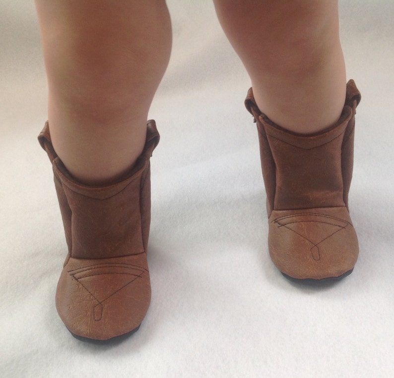 Ostrich Leather Baby Cowboy Boots Cowgirl Boots Faux Leather Boots image 2