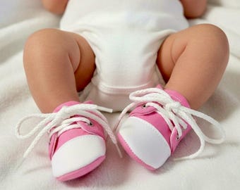 Pink and White Tennis Shoes | Newborn