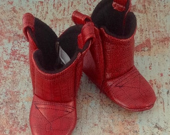 Red baby boots Clearance