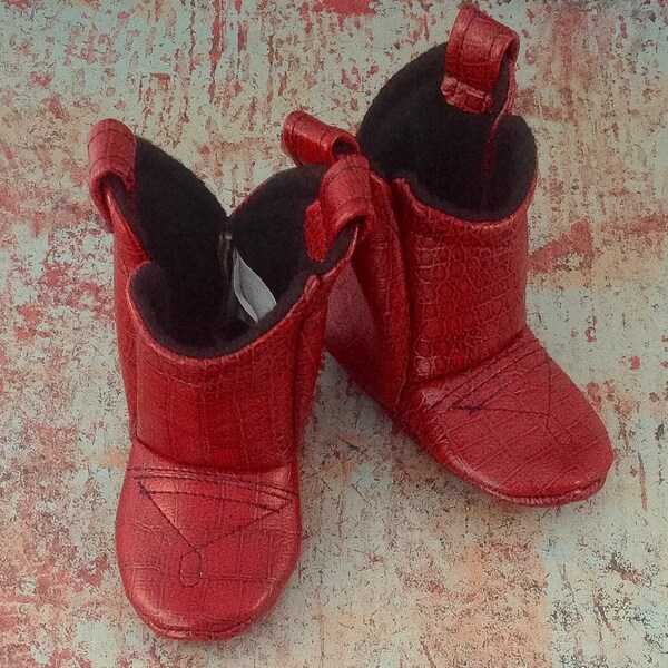 Red Cowboy Boots Etsy