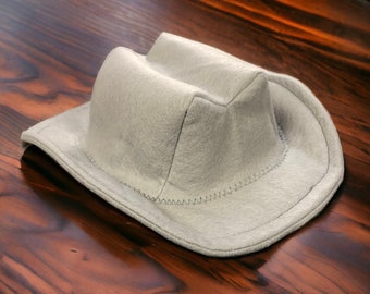 Light Gray Baby Felt Cowboy Hat | Newborn | Infant | Toddler Sizes Available