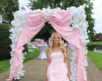 Giant Baby Pink Coquette Bow, Bridal Shower Party Decor, Blush Wedding Arch