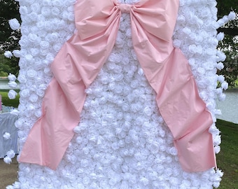 Large Pink Bow, Posable Tails, Coquette Party Decor