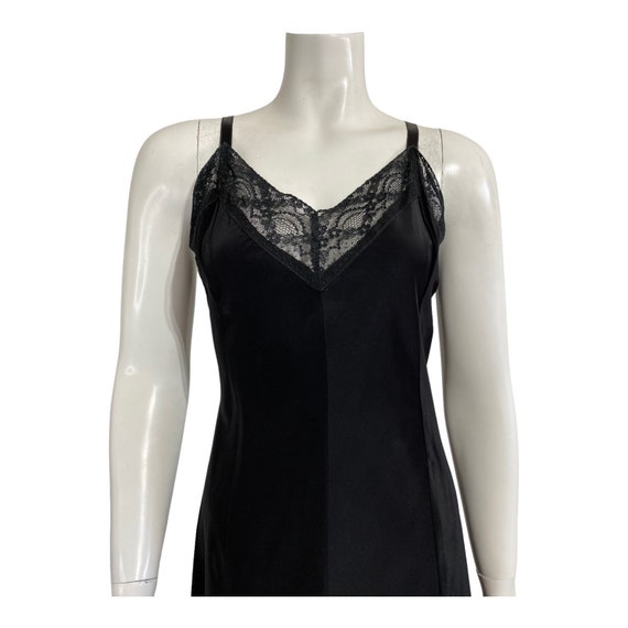 Vintage Black Full Slip / 1950s / Canadian Maid by To… Gem