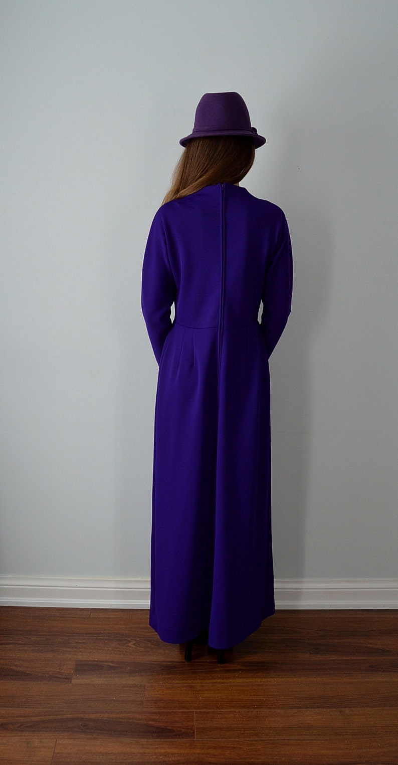 Vintage Leslie Fay Original Dress Purple Evening Gown Vintage Maxi Dress 1950s Gown Dresses Vintage Gown Wedding Formal Leslie Fay