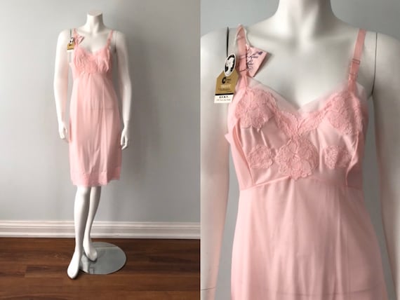 Vintage Pink Full Slip, Love Lines by Hay Lure, 19
