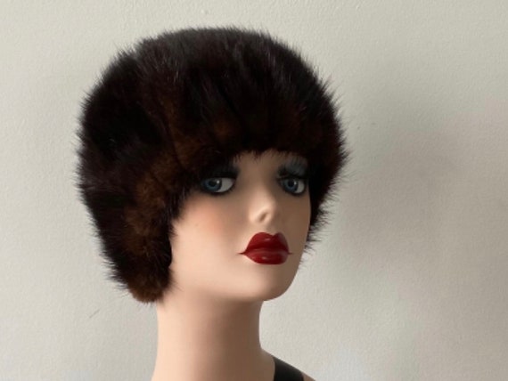 Vintage Mink Hat, 1950s Mink Hat, Marshall Fields