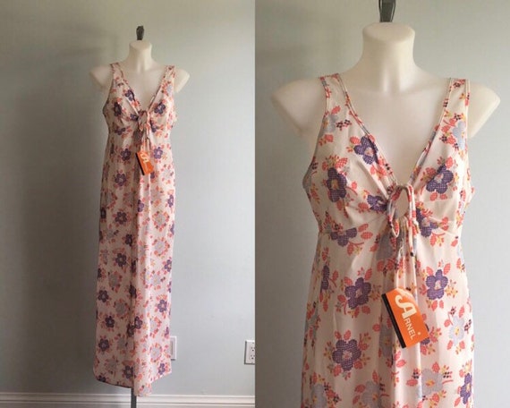 Vintage 1970s Nightgown, Vintage Nightgown, Edward