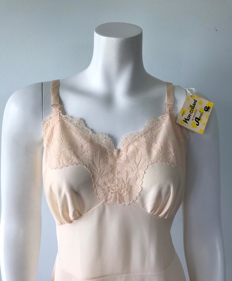 Celanese Vintage Peach Full Slip Arnel Slips Vintage Slip Full Slip Vintage Lingerie