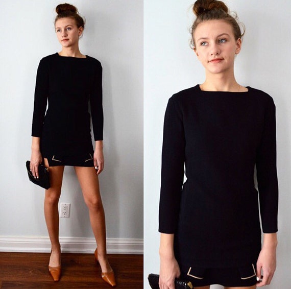 vintage versace black dress