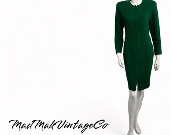 Vintage Green Knit Dress 1970s