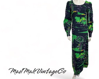 Vintage Cotton Maxi Dress 1970s Kaisu Heikkila