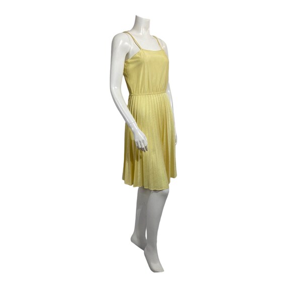 Vintage Yellow Pleated Dress 1960s Pussy Cat Carl… - image 5