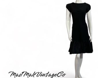 Vintage Black Cocktail Dress 1950s