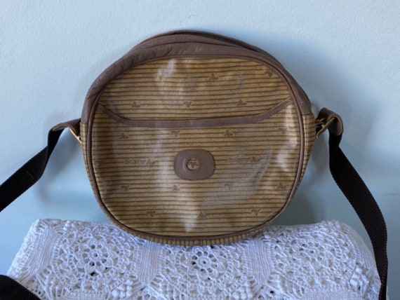 Vintage Canvas Handbag, Valentino, 1960s Handbag,