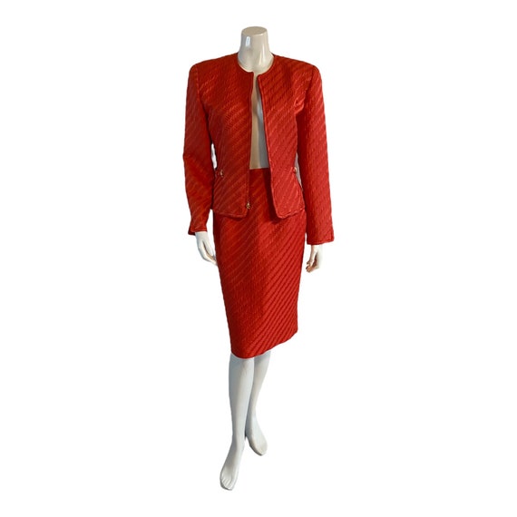 Vintage Christian Dior Skirt Suit / 1980s / Size … - image 3