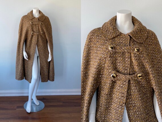 1960s Tweed Cape, Vintage Tweed Cape, Vintage Cape