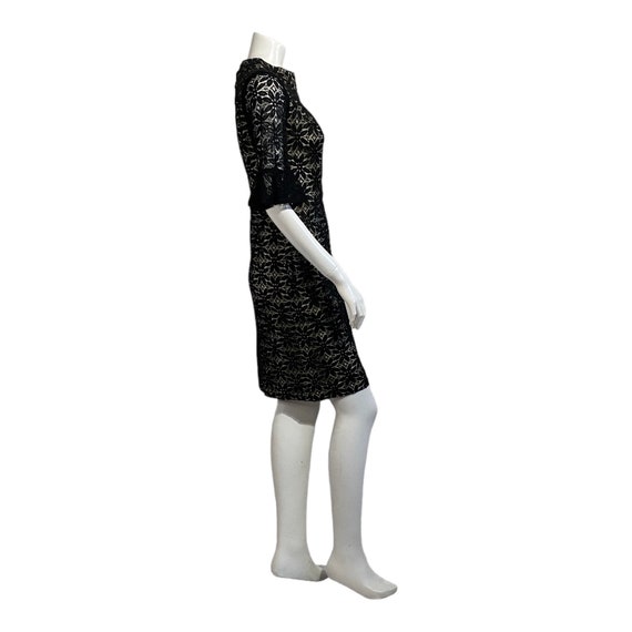 Vintage Black Lace Cocktail Dress 1960s Lawrence … - image 3