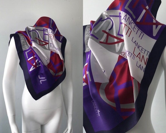 Vintage Silk Scarf, LANCETTI, Vintage Lancetti Sil