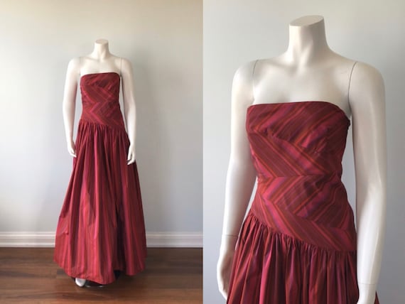 Evening Gown, Ball Gown, David Meister, 1990s Even