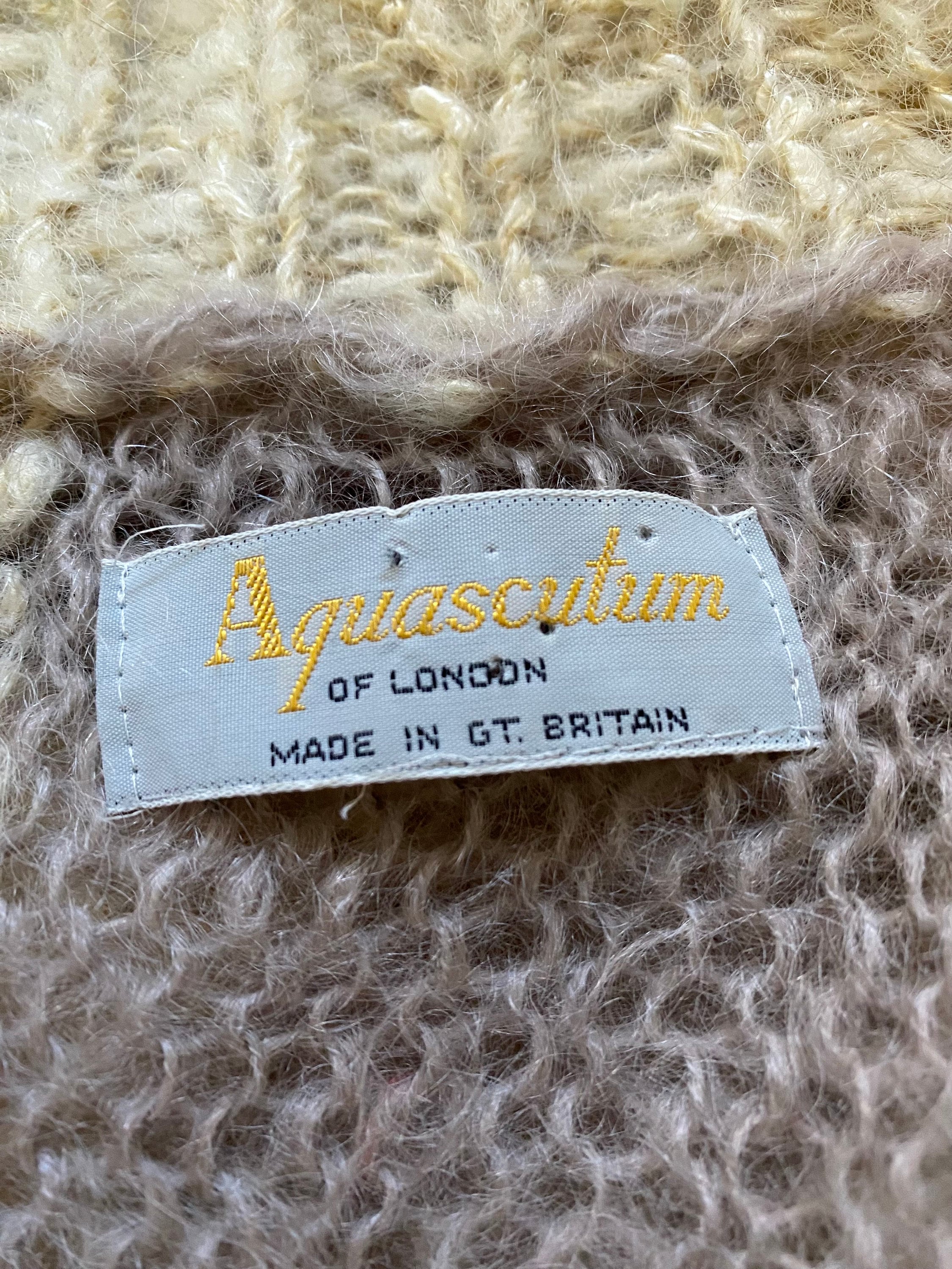 Vintage Hand Knit Cardigan 1970s Aquascutum of London - Etsy