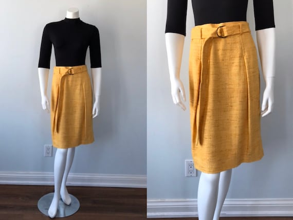 Vintage Silk Skirt, Akris Punto, 1980s Skirt, Casu