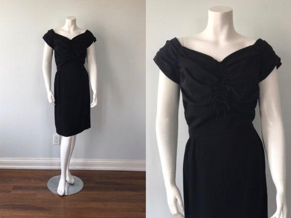 Vintage Dresses, Vintage Black Cocktail Dress, 195