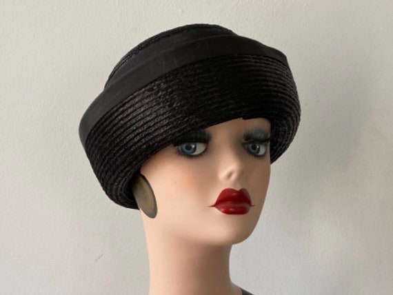 1960s Black Hat, Simpson's, Vintage Hat, Ladies Ha